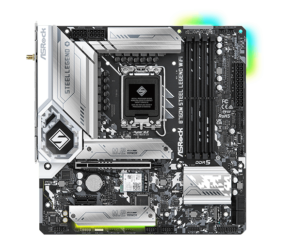 ASRock B760M Steel Legend WiFi DDR5,LGA 1700 mATX Motherboard