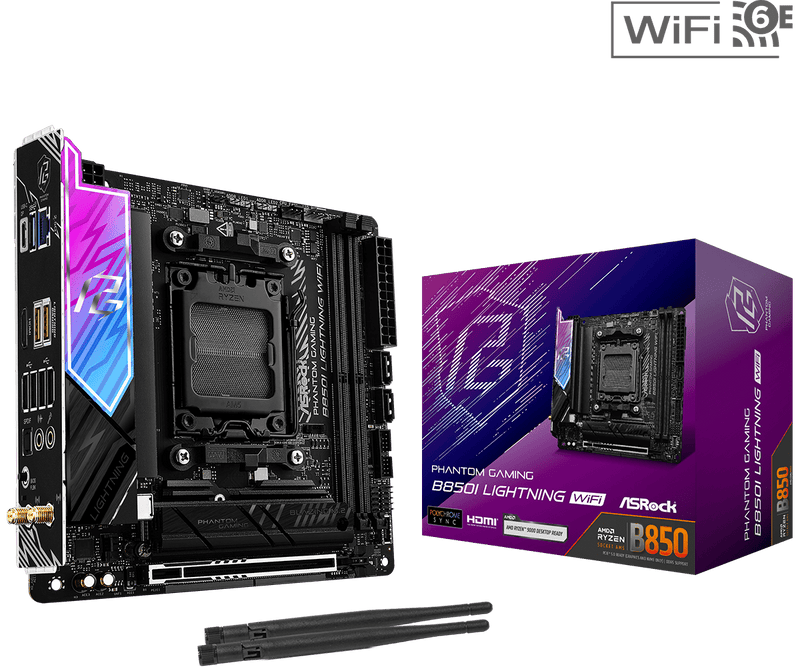 ASRock B850I Lightning WiFi DDR5,Socket AM5 Mini-ITX Motherboard 