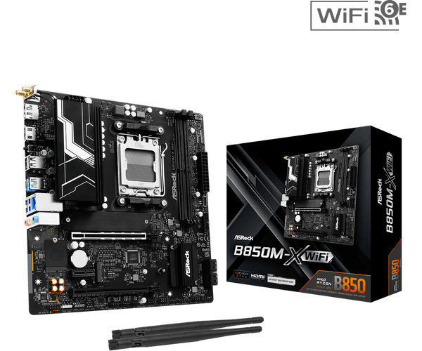 ASRock B850M-X WiFi DDR5,Socket AM5 mATX Motherboard