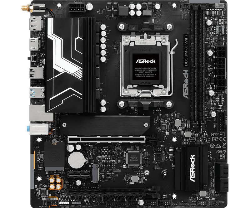 ASRock B850M-X WiFi DDR5,Socket AM5 mATX Motherboard