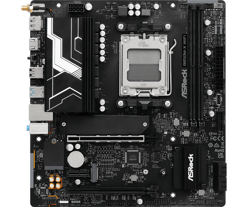 ASRock B850M-X WiFi DDR5,Socket AM5 mATX Motherboard 