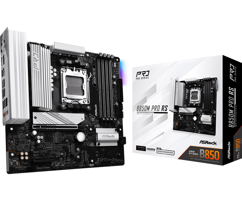 ASRock B850M Pro RS DDR5,Socket AM5 mATX Motherboard