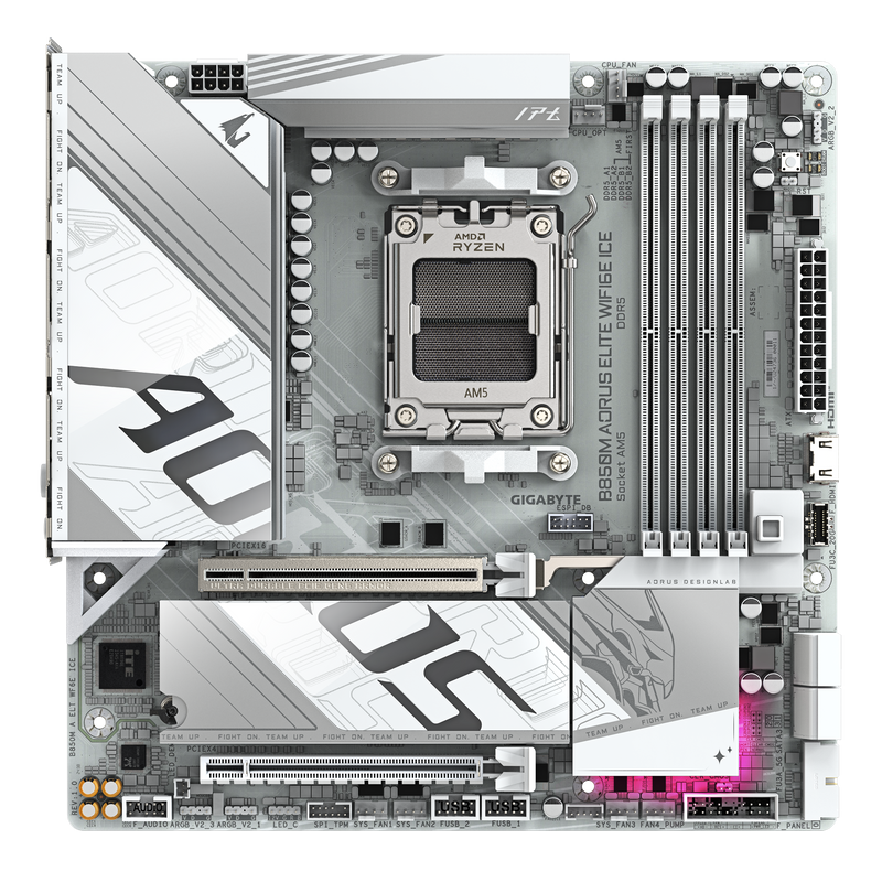 GIGABYTE B850M AORUS ELITE WIFI6E ICE DDR5,Socket AM5 mATX Motherboard white motherboard 