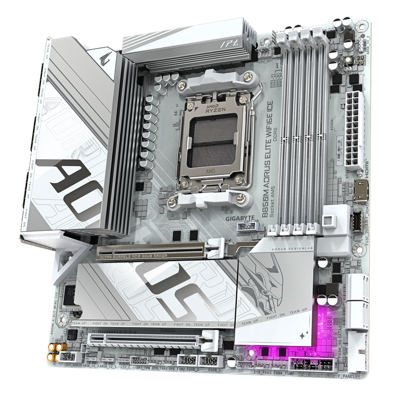 GIGABYTE B850M AORUS ELITE WIFI6E ICE DDR5,Socket AM5 mATX Motherboard white motherboard 