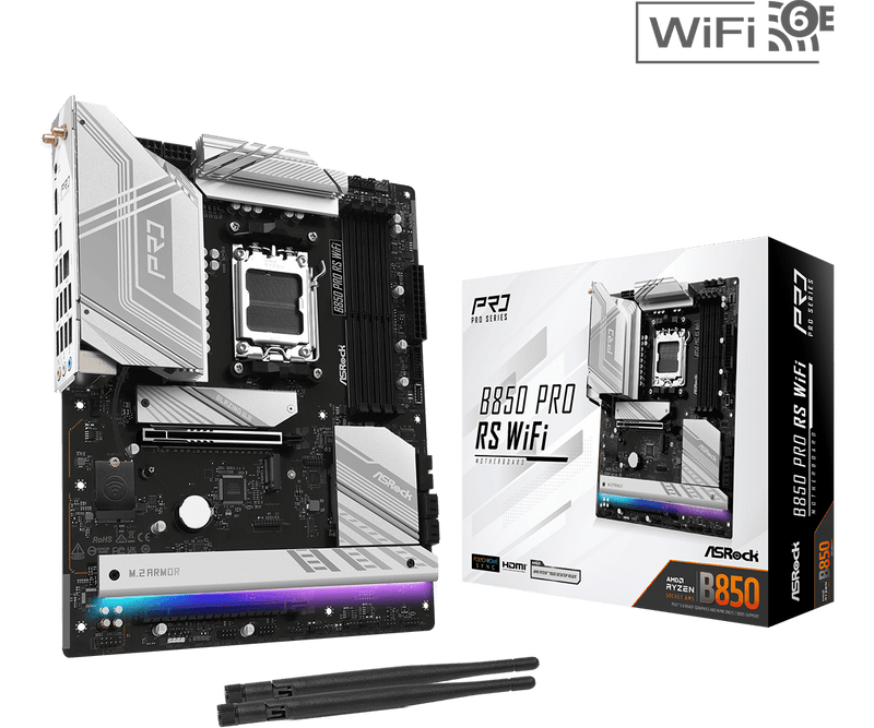 ASRock B850 Pro RS WiFi DDR5,Socket AM5 ATX Motherboard