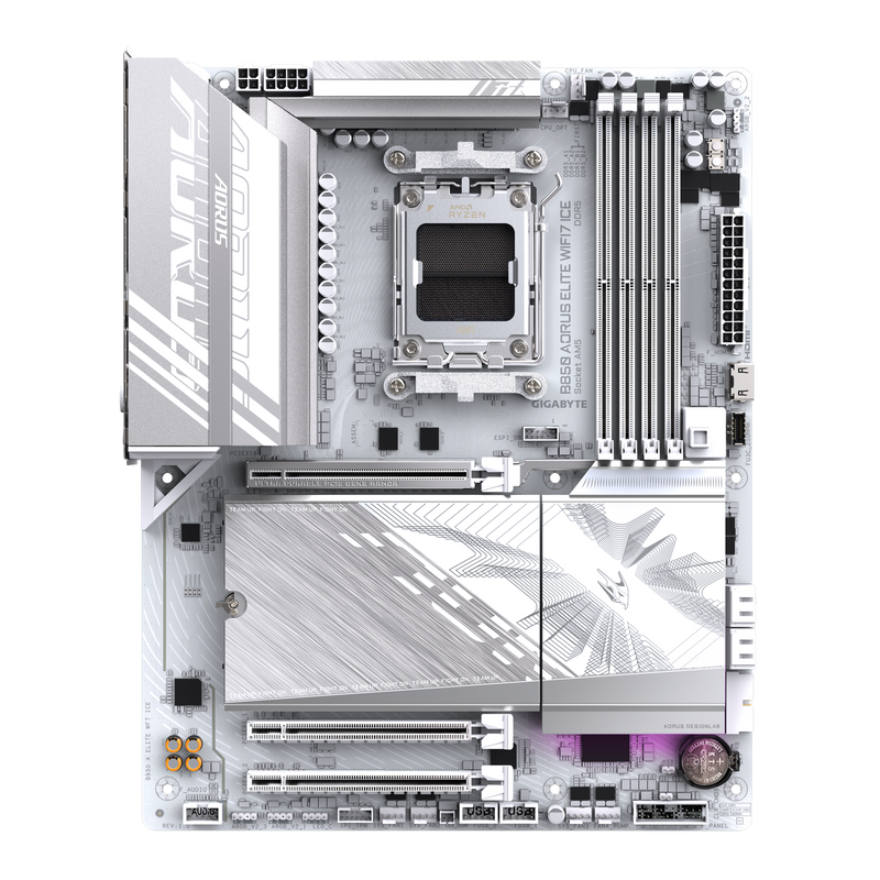 GIGABYTE B850 AORUS ELITE WIFI7 ICE DDR5,Socket AM5 ATX Motherboard 白色主機板