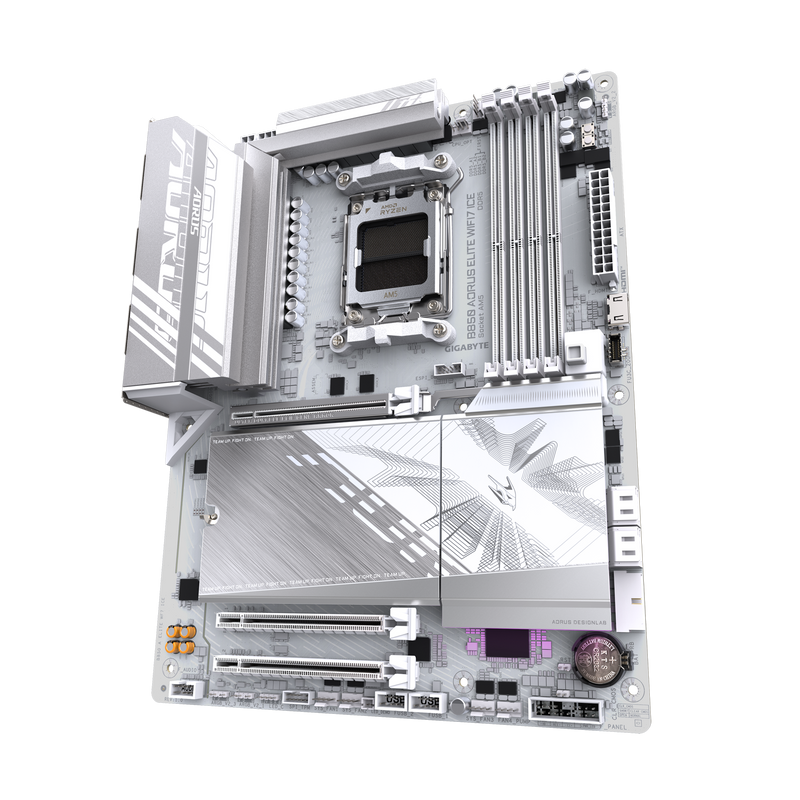 GIGABYTE B850 AORUS ELITE WIFI7 ICE DDR5,Socket AM5 ATX Motherboard 白色主機板