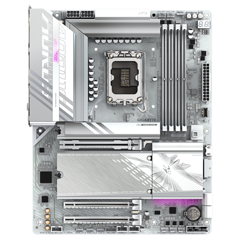 GIGABYTE B860 AORUS ELITE WIFI7 ICE DDR5,LGA 1851 ATX Motherboard 白色主機板