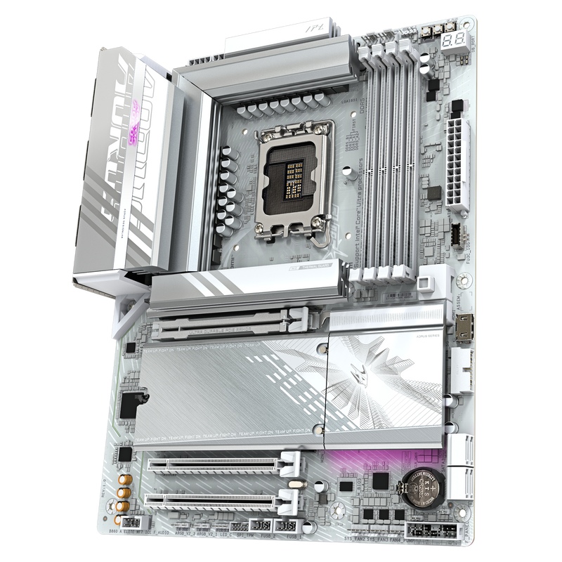 GIGABYTE B860 AORUS ELITE WIFI7 ICE DDR5,LGA 1851 ATX Motherboard 白色主機板