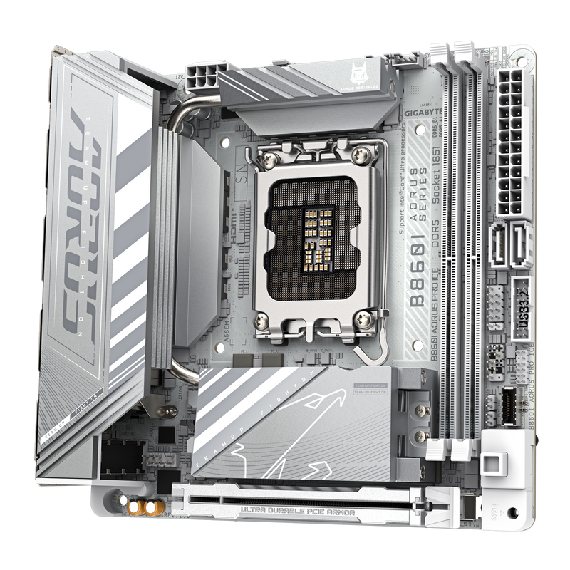 GIGABYTE B860I AORUS PRO ICE DDR5,LGA 1851 Mini-ITX Motherboard 白色主機板