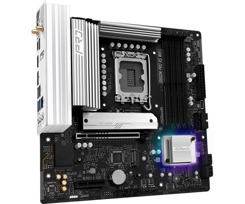 ASRock B860M Pro RS WiFi DDR5,LGA 1851 mATX Motherboard