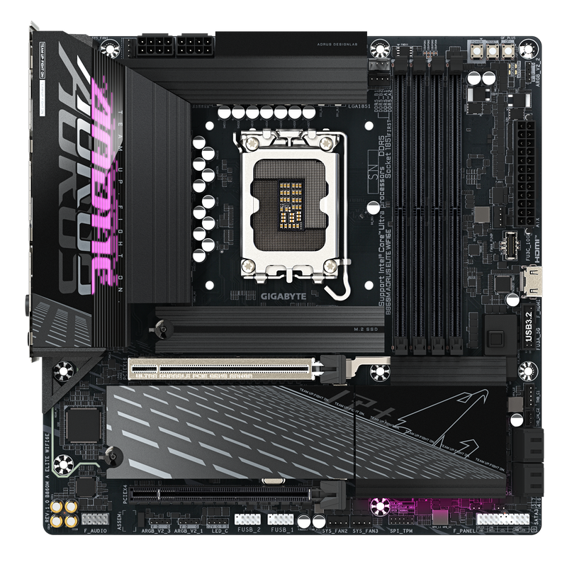 GIGABYTE B860M AORUS ELITE WIFI6E DDR5,LGA 1851 mATX Motherboard