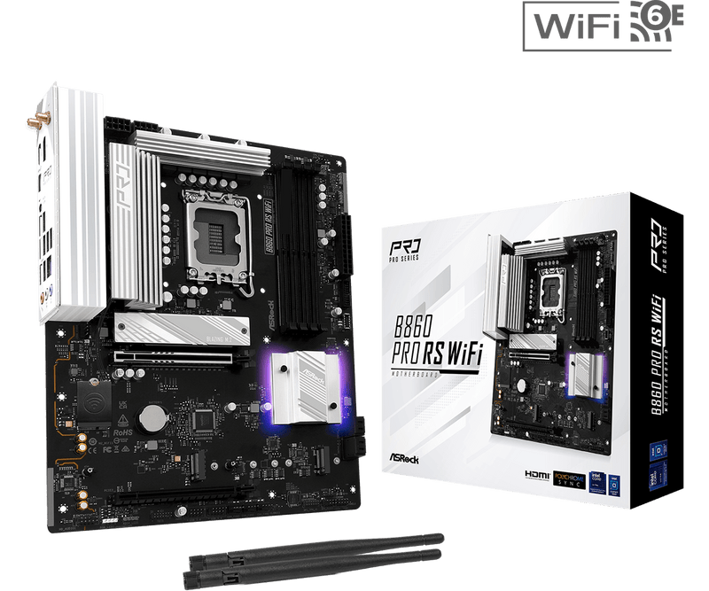 ASRock B860 Pro RS WiFi DDR5,LGA 1851 ATX Motherboard