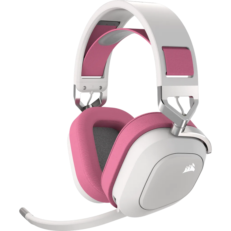 【優惠價】Corsair HS80 RGB Wireless Premium Gaming Headset with Spatial Audio – Pink Elixir CA-901123A-AP