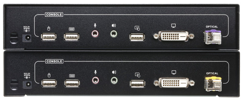 ATEN CE690 DVI USB Optical KVM Audio Extender, Local & Remote(20km)