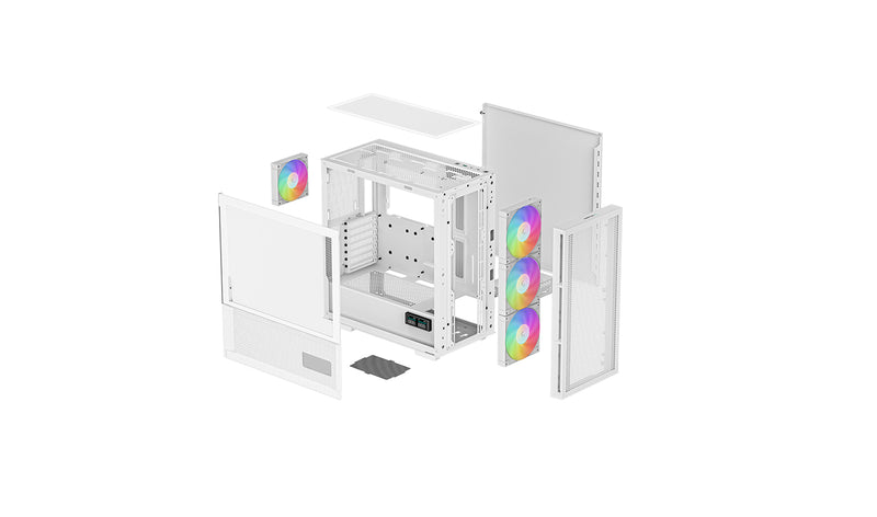 DeepCool CH560 MESH DIGITAL ATX chassis - White (with four ARGB FAN) 