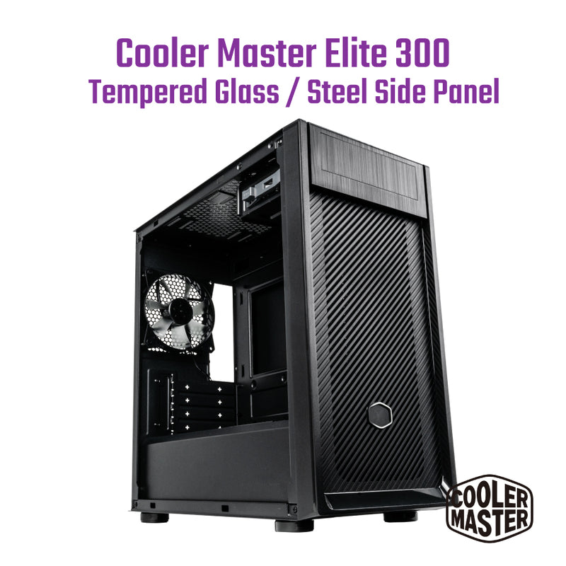 Cooler Master Elite 300 Steel Side Panel w/1x5.25″ ODD (E300-KN5N-S00)