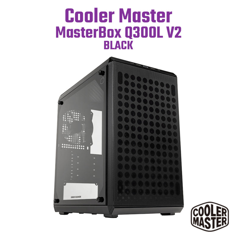 Cooler Master MasterBox Q300L V2 Black 黑色 Tempered Glass Micro-ATX Case