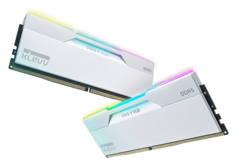 KLEVV CRAS V RGB DDR5 32GB (2x16GB) 6000MHz CL30 1.35V Gaming Desktop Memory SK Hynix Chip XMP 3.0 / AMD Expo Ready - White 白色 KD5AGUA80-60A300J