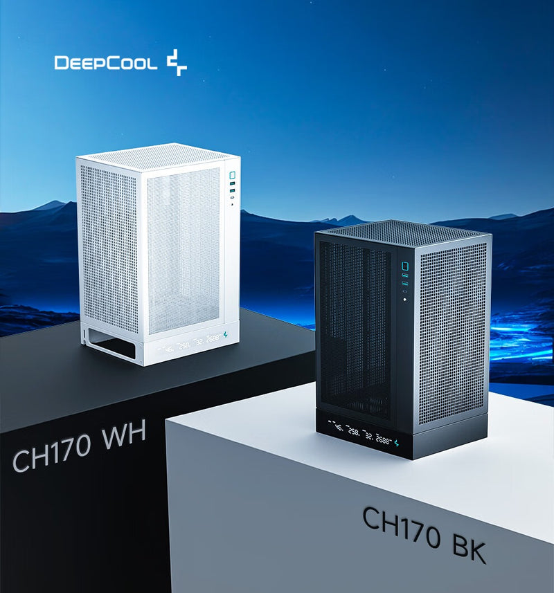 [最新產品] DEEPCOOL CH170-DIGITAL-BK 黑色 DIGITAL ITX CASE (多功能數位顯示底座/Type-C)