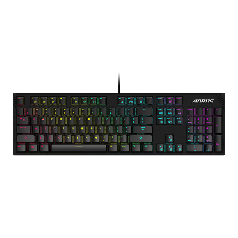 GIGABYTE AORUS K1 Gaming Keyboard RGB fusion, Cherry MX red switch 