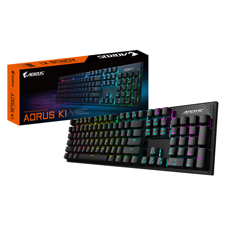GIGABYTE AORUS K1 Gaming Keyboard RGB fusion, Cherry MX 紅軸