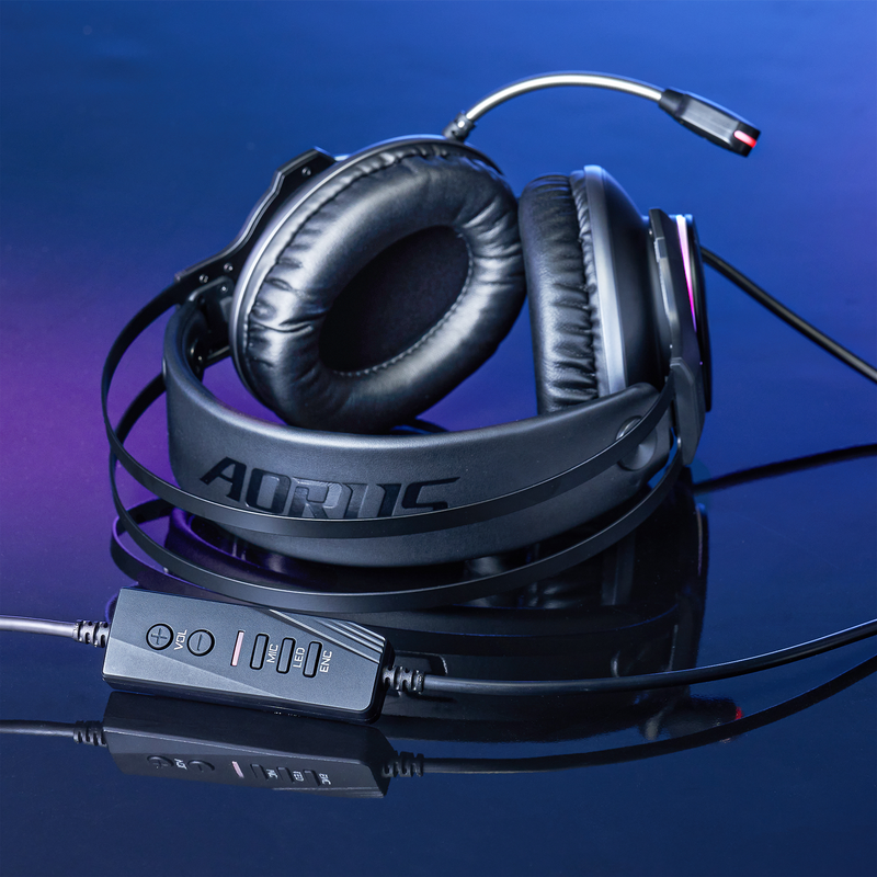 GIGABYTE AORUS H1 Headset 虛擬 7.1 RGB 頭戴式電競耳機