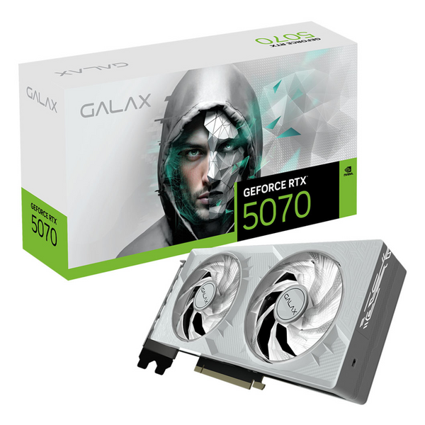 GALAX GeForce RTX 5070 1-Click OC White 12GB GDDR7 GA-DCN-RTX5070-1CLICKOC-2X-WH