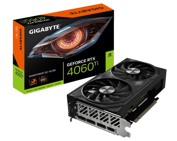 GIGABYTE GeForce RTX 4060 Ti WINDFORCE OC V2 8GB GDDR6 GV-N406TWF2OCV2-8GD