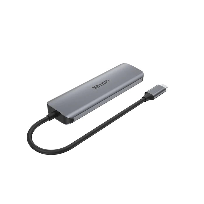 Unitek uHUB P5+ 6-in-1 USB-C Hub (Supports USB-PD 100W and dual card readers) (H1107C)