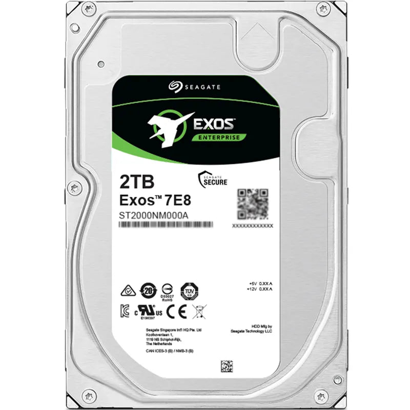 Seagate 2TB Exos 7E10 ST2000NM000B Enterprise 3.5" SATA 7200rpm 256MB Cache HDD