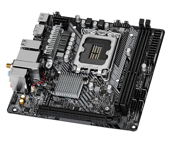 ASRock H610M-ITX/eDP DDR4, LGA 1700 Mini-ITX Motherboard