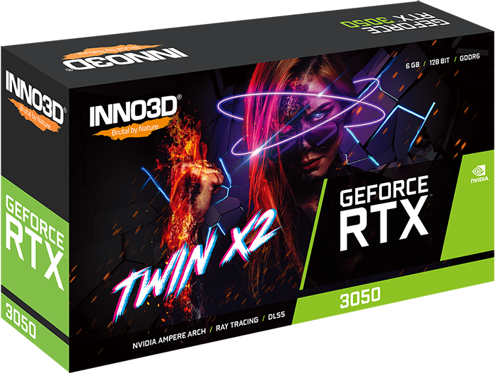 INNO3D GeForce RTX 3050 TWIN X2 6GB GDDR6 N30502-06D6-1711VA60