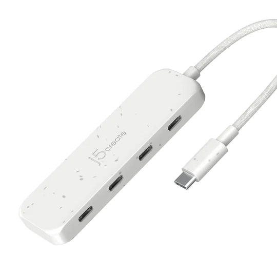 j5create 環保材質 USB-C Gen2 轉四埠Type-C 攝影師專用高速集線器 - UH-JCH345E