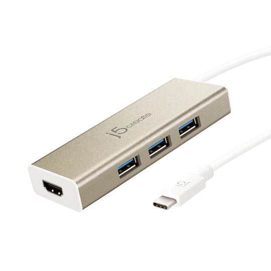 j5create USB 3.1 Type-C轉HDMI 輕巧旅行充電傳輸集線器 - UH-JCH451