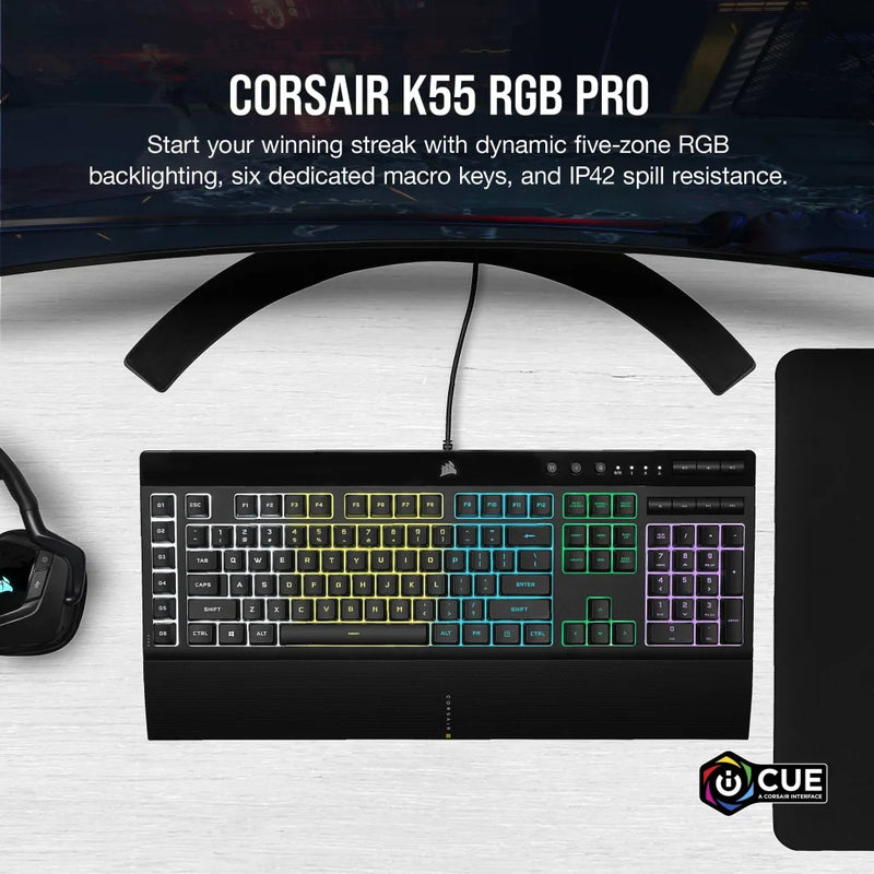 Corsair K55 RGB PRO Gaming Keyboard CH-9226765-NA