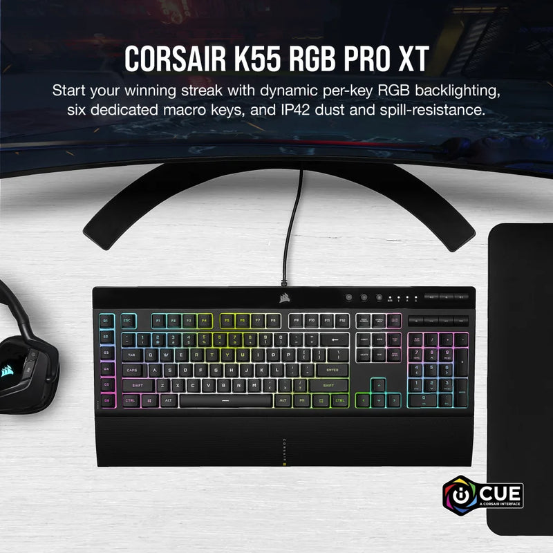 Corsair K55 RGB PRO XT Gaming Keyboard CH-9226715-NA