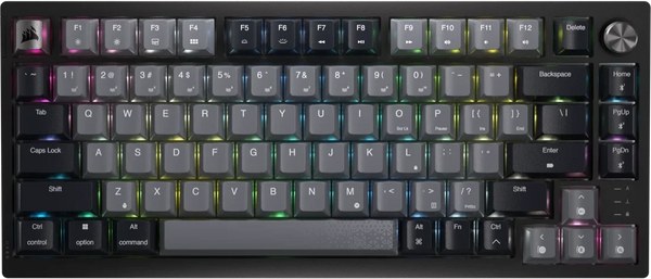 [12月聖誕優惠] Corsair K65 PLUS WIRELESS TACTILE 75% RGB Gray (灰色) 機械遊戲鍵盤 - CH-91D401L-NA