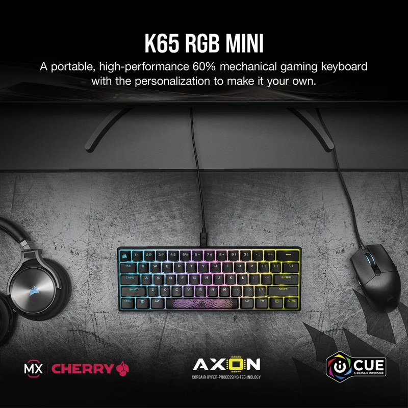 Corsair K65 RGB MINI 60% Mechanical Gaming Keyboard CH-9194010-NA 