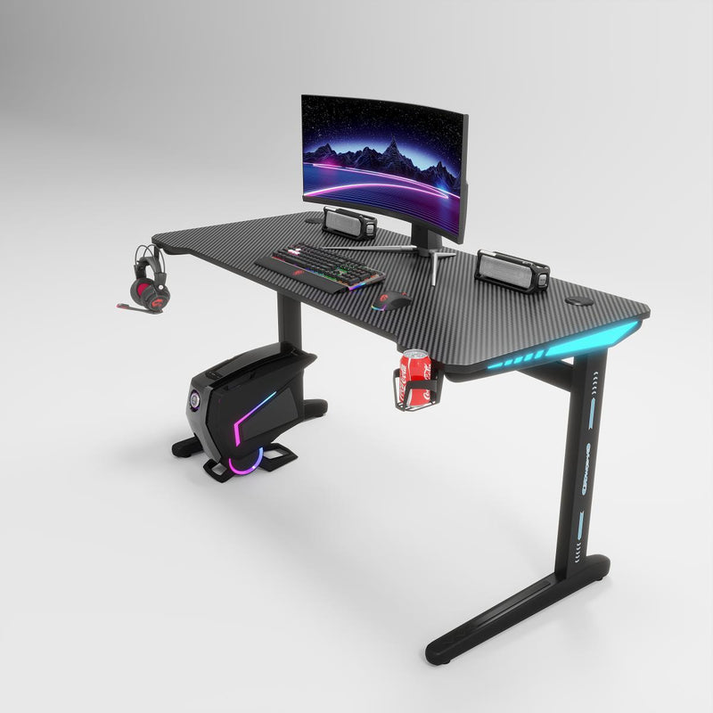 LAVA C-DESK 1060 RGB 人體工學碳纖維板電競枱 100*60*74(H) (代理直送)