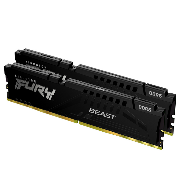 Kingston 64GB Kit (2x32GB) KF560C30BBEK2-64 CL30 Fury Beast DDR5-6000MHz Memory (AMD EXPO & Intel XMP 3.0)