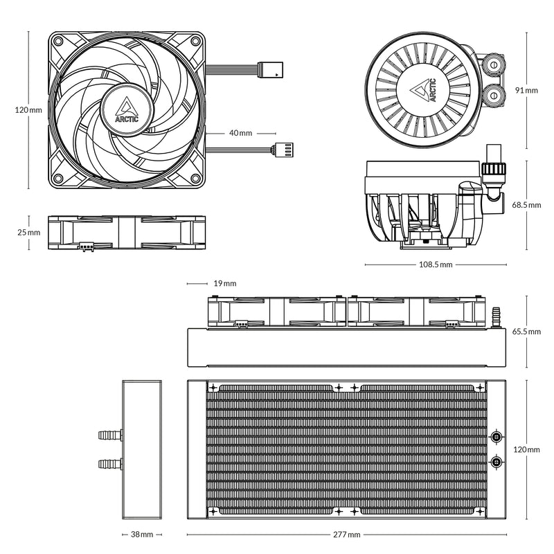 [Latest Product] ARCTIC Liquid Freezer III 240 White ARGB Liquid CPU Cooler 