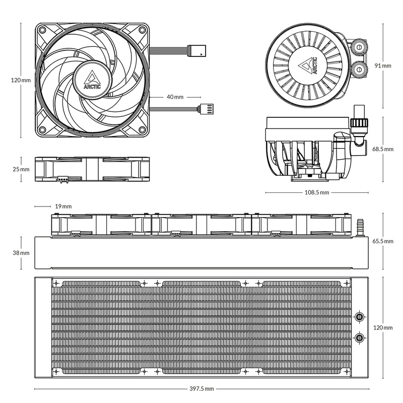 [Latest Product] ARCTIC Liquid Freezer III 360 ARGB Liquid CPU Cooler 