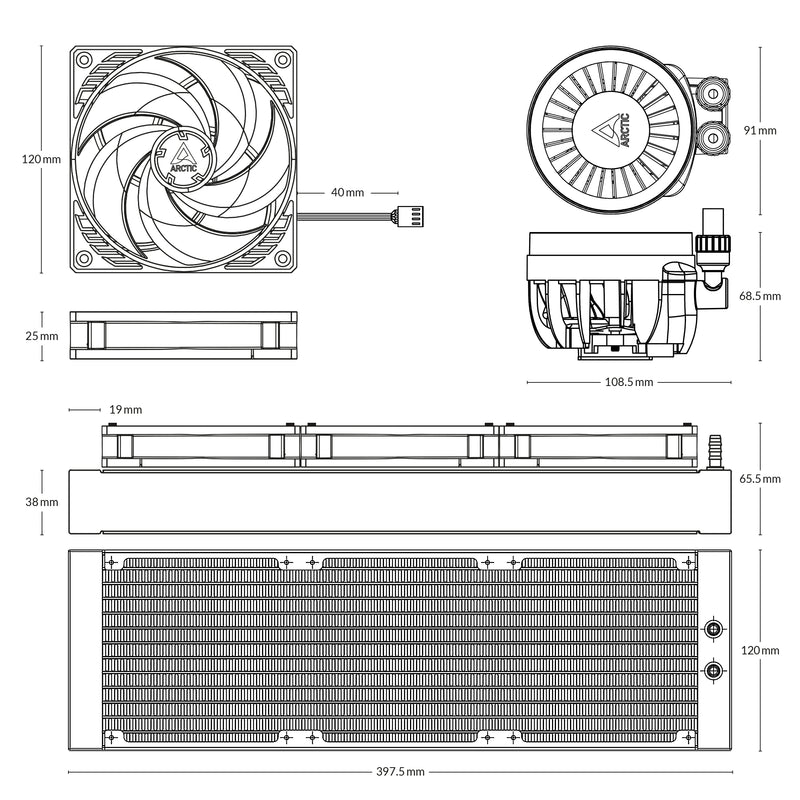 [Latest Product] ARCTIC Liquid Freezer III 360 Liquid CPU Cooler 