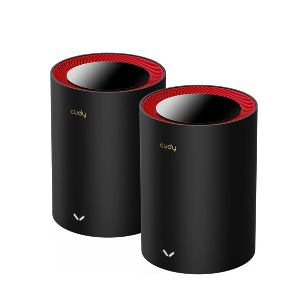 Cudy M3000-2P AX3000 2.5G Dual Band Wi-Fi 6 Mesh System - Black (2-pack) 