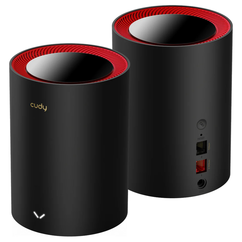 Cudy M3000-2P AX3000 2.5G Dual Band Wi-Fi 6 Mesh System - Black 黑色 (2件裝)