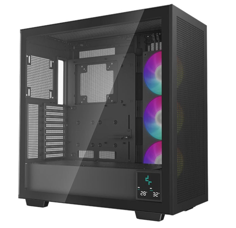 Deepcool MORPHEUS Tempered Glass Black (Dual Instant Digital Display) E-ATX Case 