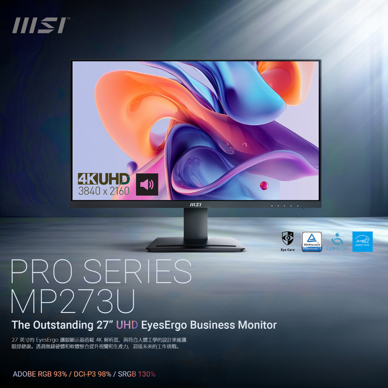 MSI 27" Pro MP273U 60Hz 4K UHD IPS (16:9) Monitor (MO-MP273U) 