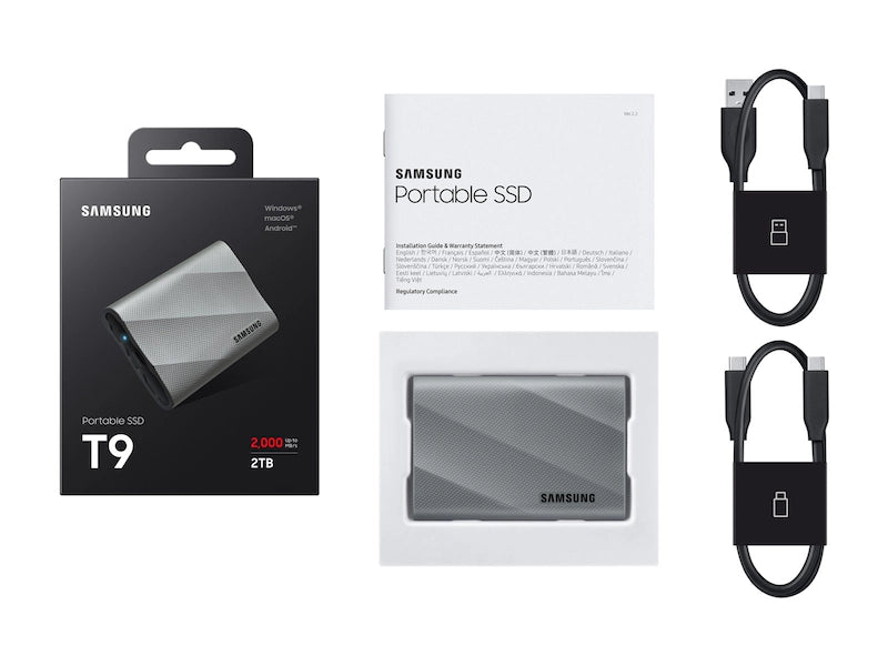 Samsung 4TB T9 Portable SSD 灰色 MU-PK4T0G/WW USB 3.2 Gen 2x2