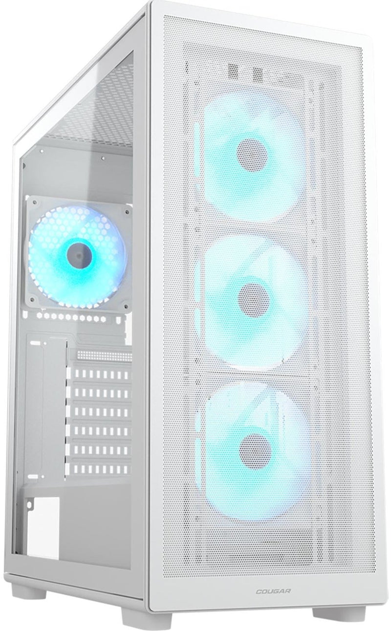 Cougar MX220 White ARGB Tempered Glass ATX Case 預先安裝4把12cm ARGB風扇